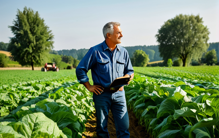 **

"A professional organic agriculture specialist, fully clothed in appropriate field attire, advising a farmer on crop rotation in a lush, green organic farm, safe for work, perfect anatomy, correct proportions, family-friendly scene, professional photography, high quality, natural lighting."

**