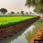 Home 18 유기농업 자격증 시험 준비 - A vibrant organic farm scene in rural India during early morning light, showcasing farmers wearing t...